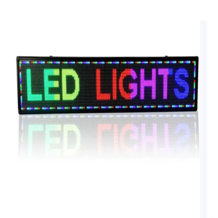 indoor full color running message text led display led billboard with suckers