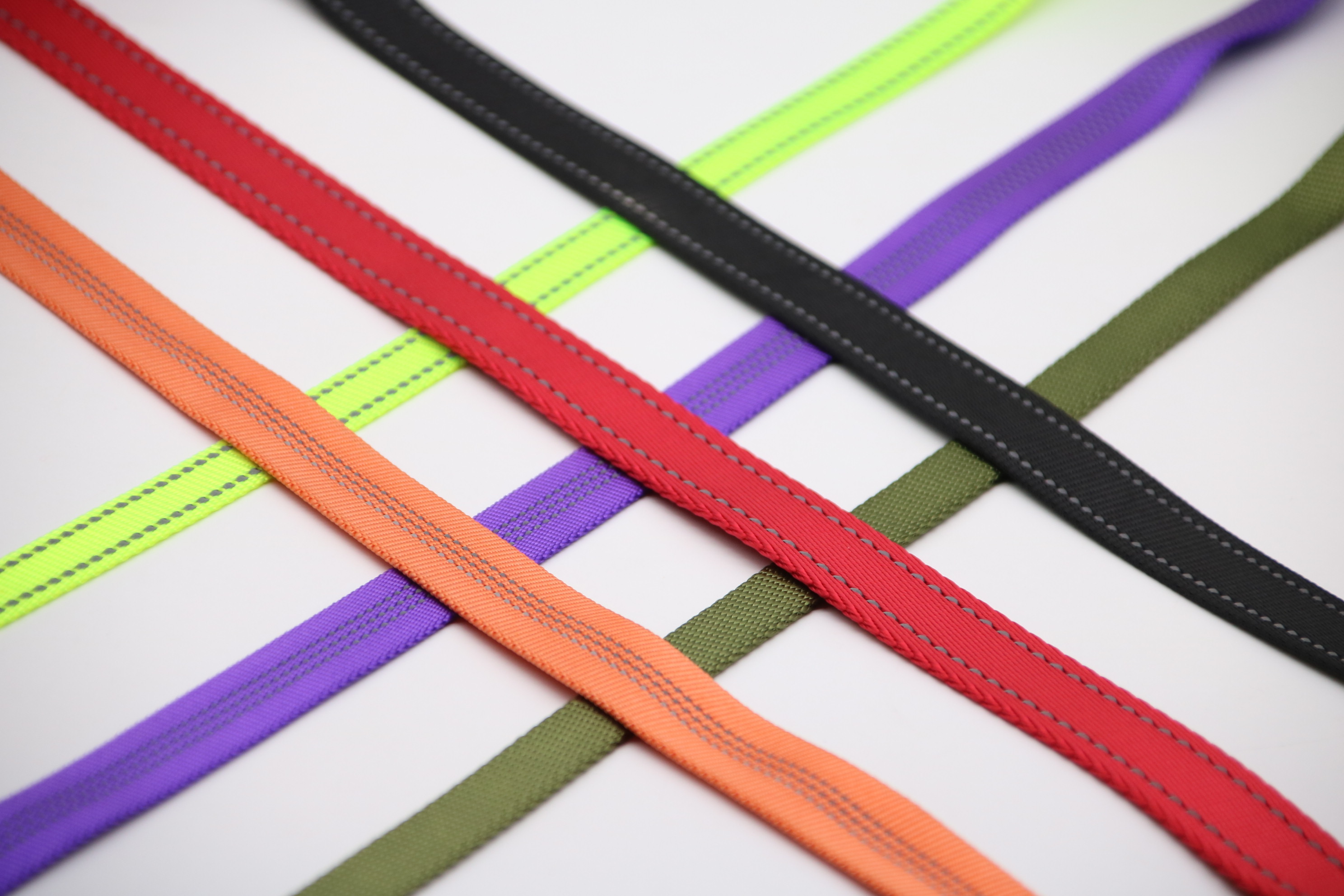 High tenacity factory directly reflective webbing reflective nylon webbing strap  for pet items or backpack straps