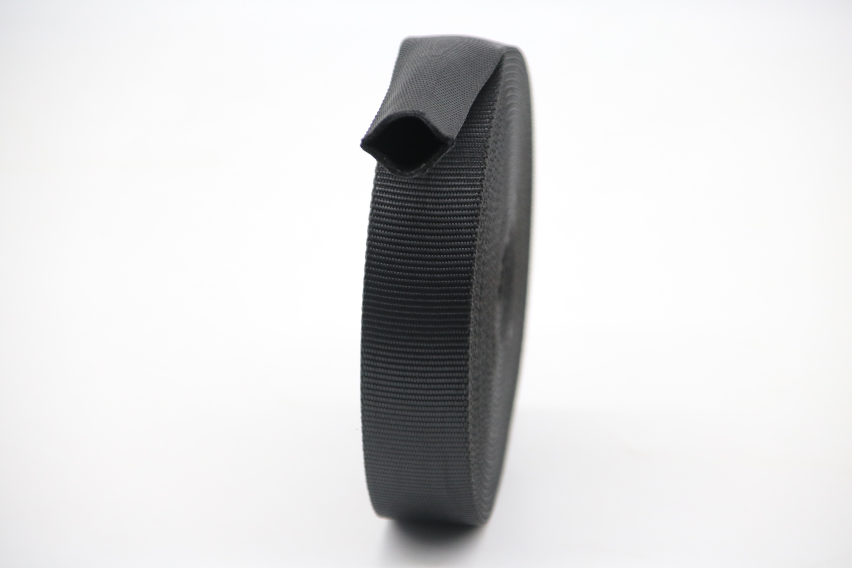 tubular webbing  1 inch  nylon High Strength Black Nylon/Polyester/PP/RPET  Webbing