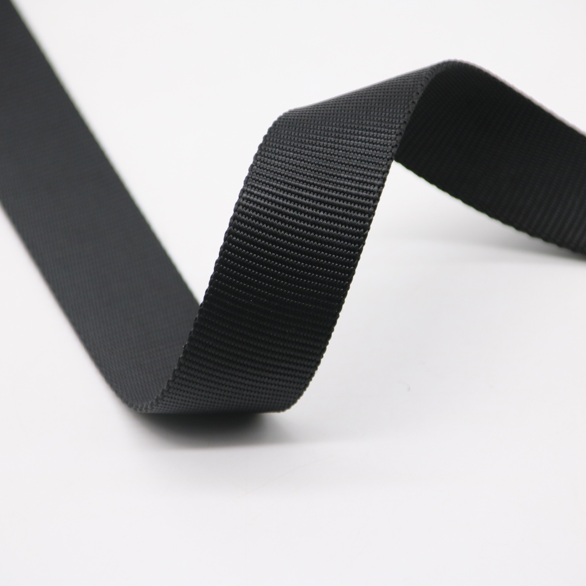 tubular webbing  1 inch  nylon High Strength Black Nylon/Polyester/PP/RPET  Webbing