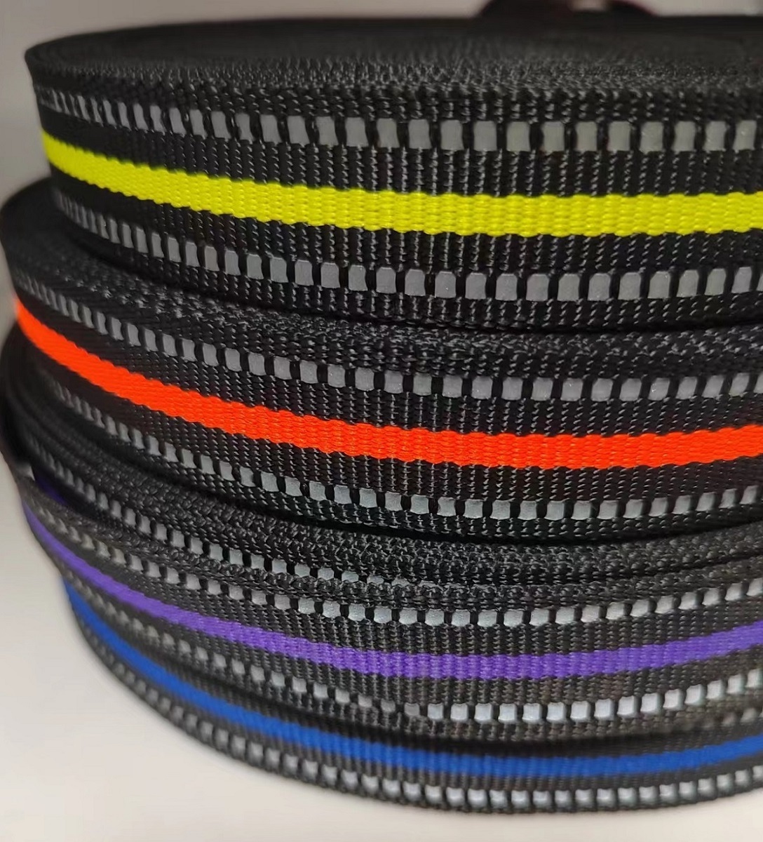 High tenacity factory directly reflective webbing reflective nylon webbing strap  for pet items or backpack straps