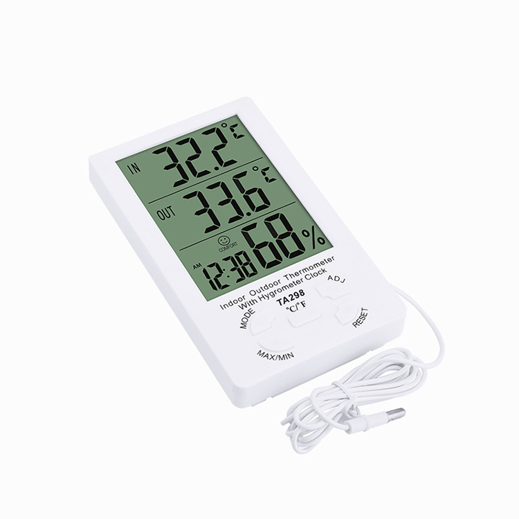 Thermometer with dual temperature display Maximum and minimum memory function indoor and outdoor thermometer