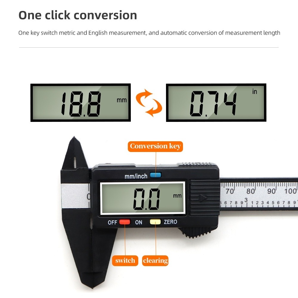 Hedao HDC-LL004  Professional Built-in digital vernier caliper Measuring Range 0-150mm/0-6 inch with LCD display