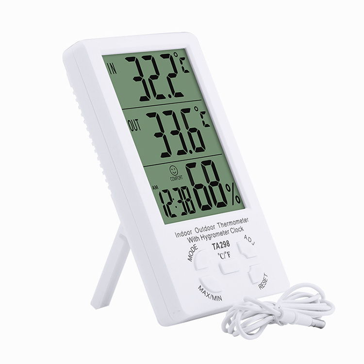 Thermometer with dual temperature display Maximum and minimum memory function indoor and outdoor thermometer