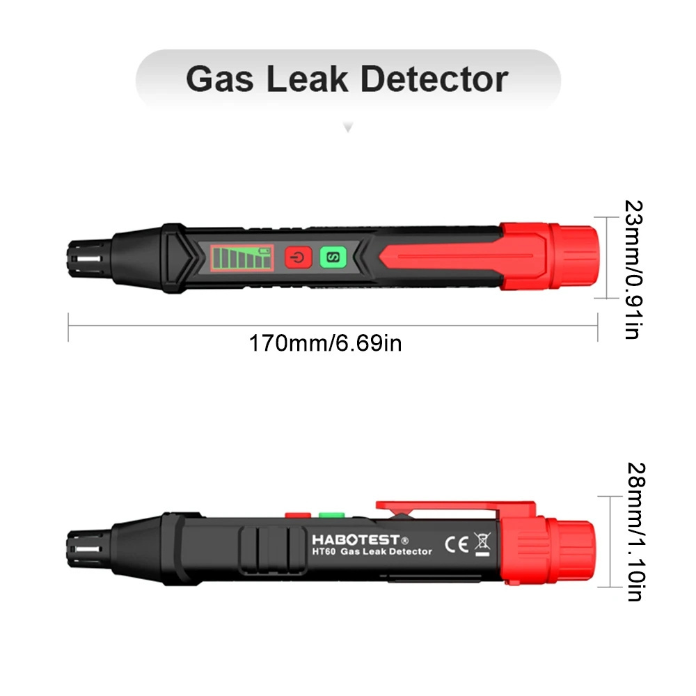 HT60 Pocket Pen Methane Ethane Gasoline N-butane Combustible Gas Leak Indication Detector