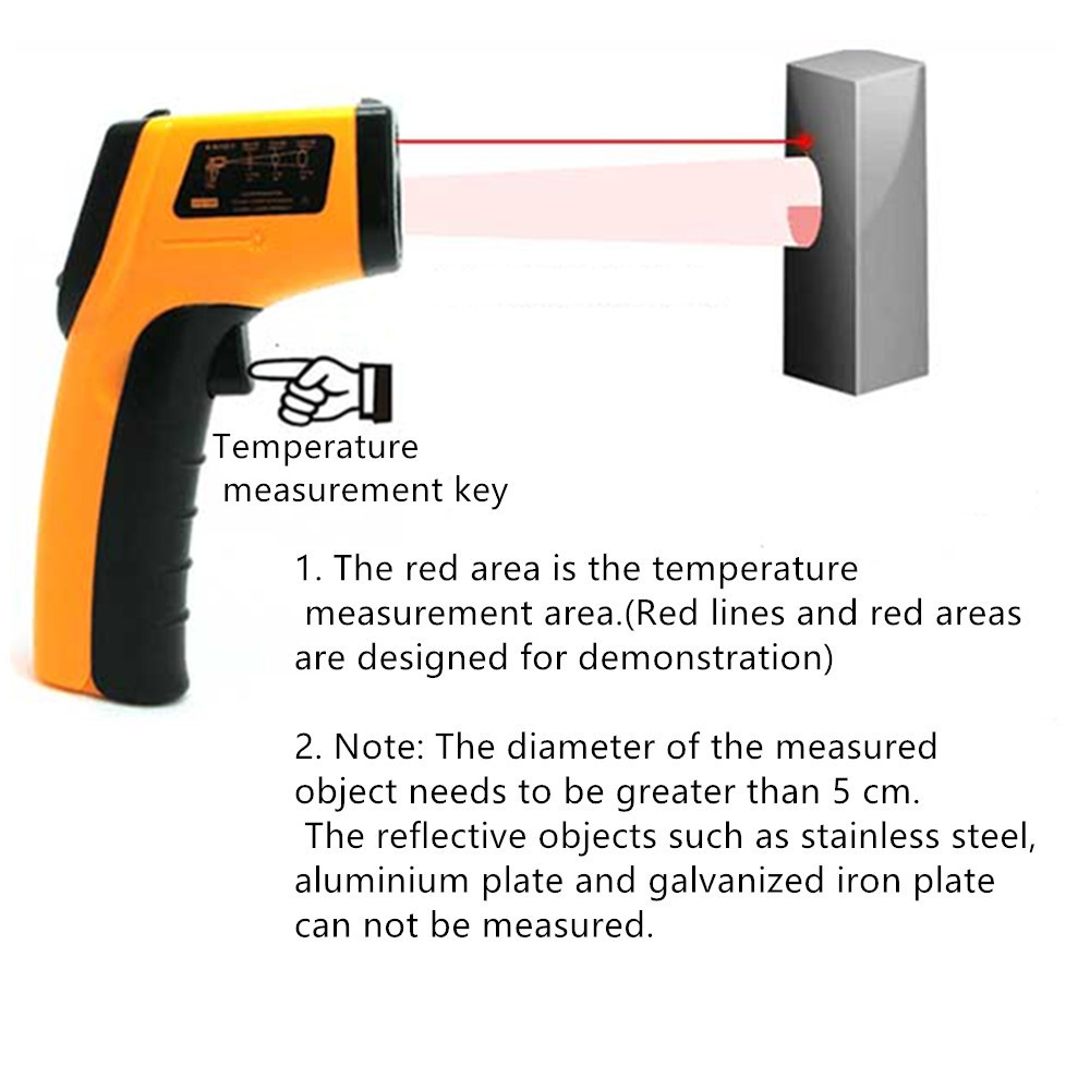 Hedao GM320 Fast Shipping Hot Cold IR infrared gun type Thermometer for Industrial Household Temperature Gun