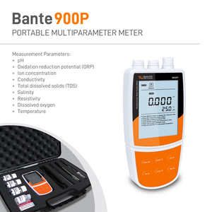 Bante900P Water Analysis Portable Multi-parameter Water Quality Meter Digital pH ORP DO Conductivity TDS Salinity chlorine meter