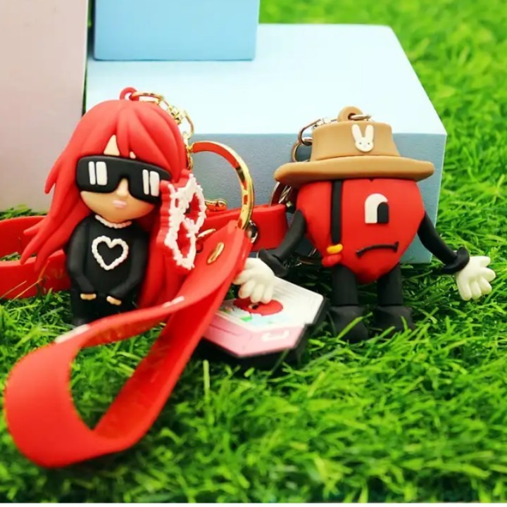 Wsnbwye charyeacter doll keychain Gift Anime DIY gift Anime DIY llaveros Custom Rubber love doll keychain