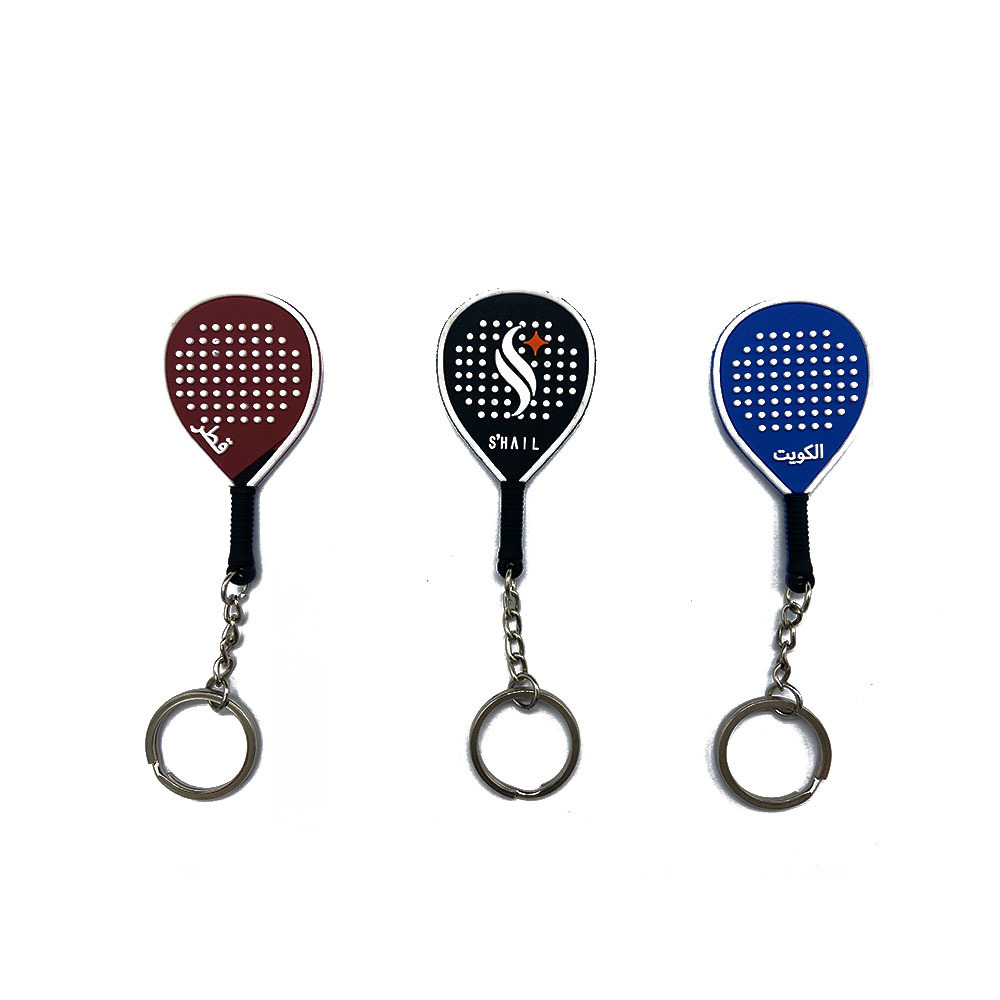 Custom OEM Emboss Deboss Engrave Logo Beach Racket PVC Stainless Steel Plastic Keychain Shoes Shape Plastic Shoe Keychain 9g