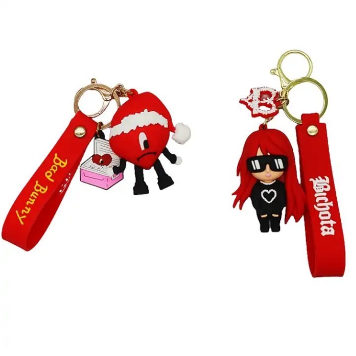 Wsnbwye charyeacter doll keychain Gift Anime DIY gift Anime DIY llaveros Custom Rubber love doll keychain