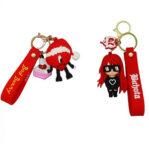 Wsnbwye charyeacter doll keychain Gift Anime DIY gift Anime DIY llaveros Custom Rubber love doll keychain