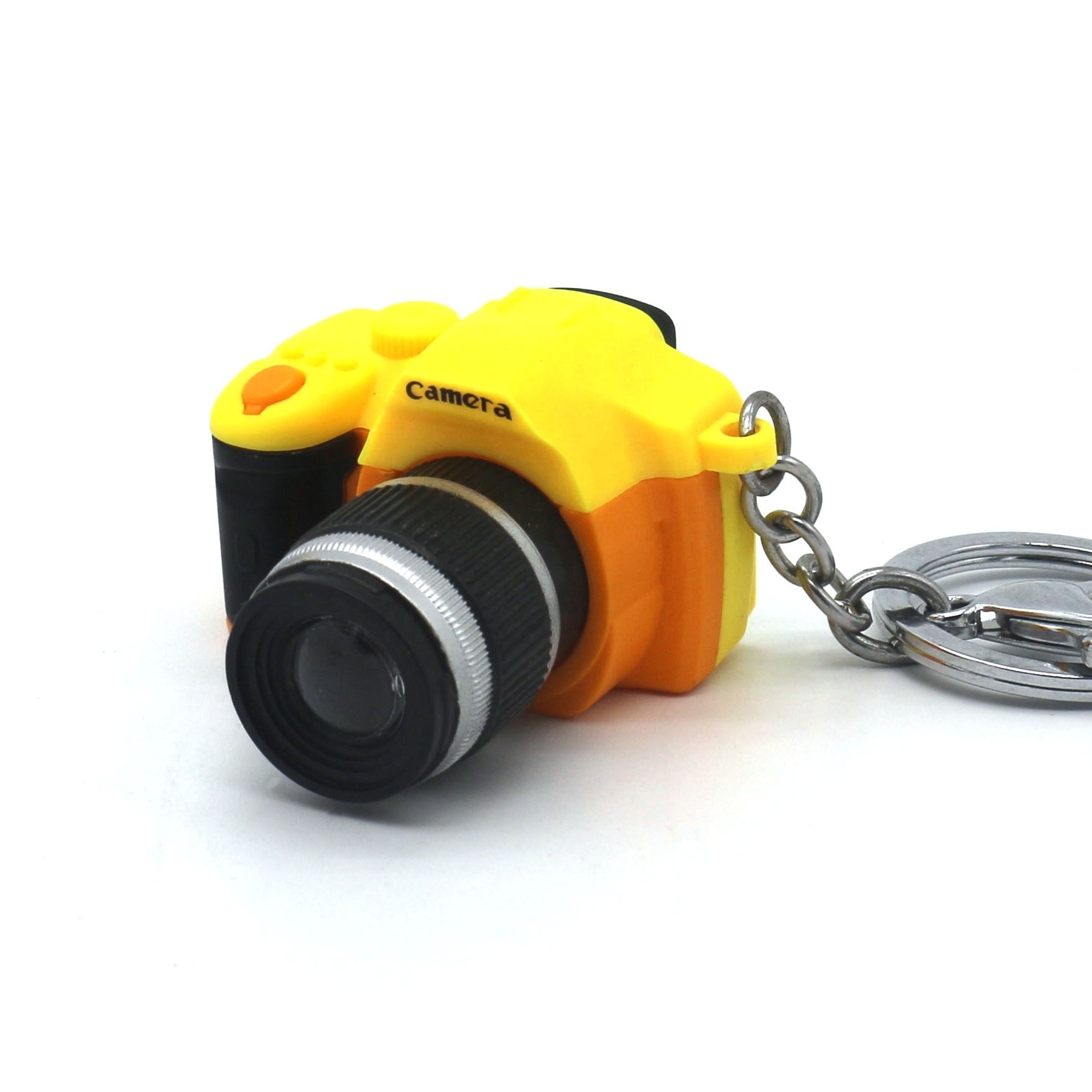 Factory Custom Creation Plastic Flashlight Key Chain Promotion 3D Mini Camera LED Light Keychain