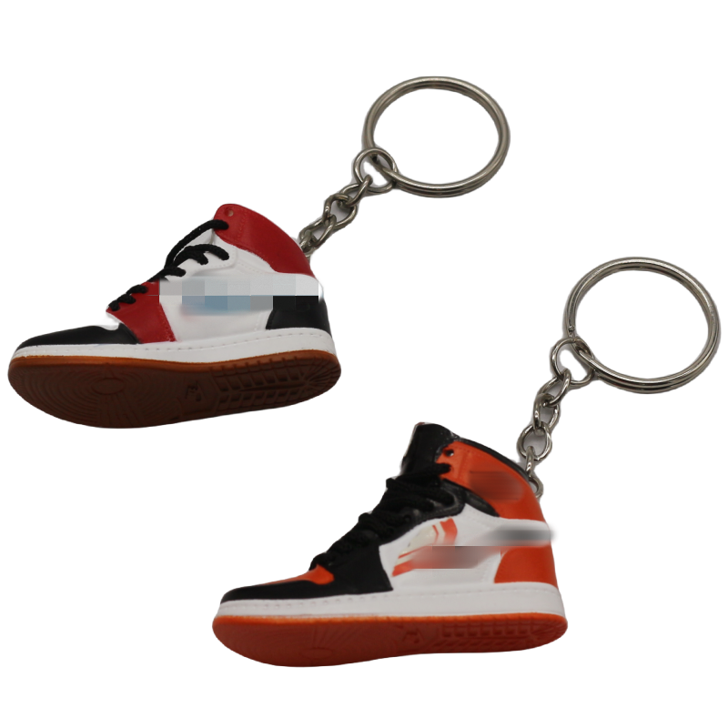 Wsnbwye Scarpa Wholesale HOT Rubber Keychain Mini Basketball Mini 3d Pvc Plastic Stainless sneaker  Keychain