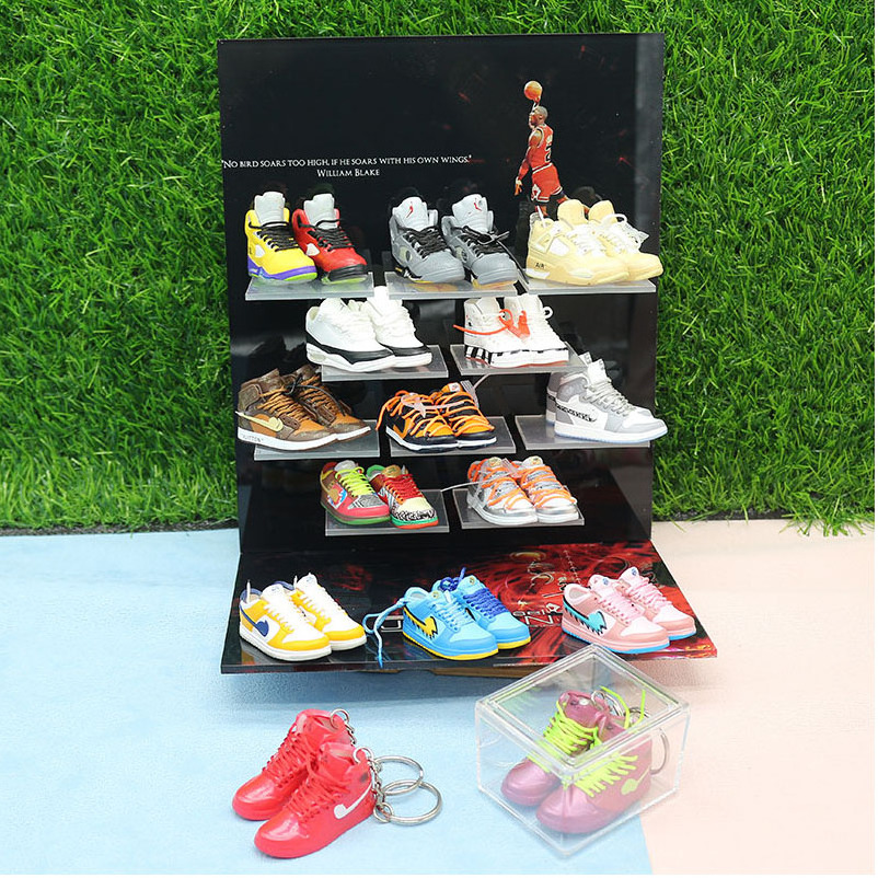 Newly build  store racks design  multi floor plastic mini shoes display for  shop stand