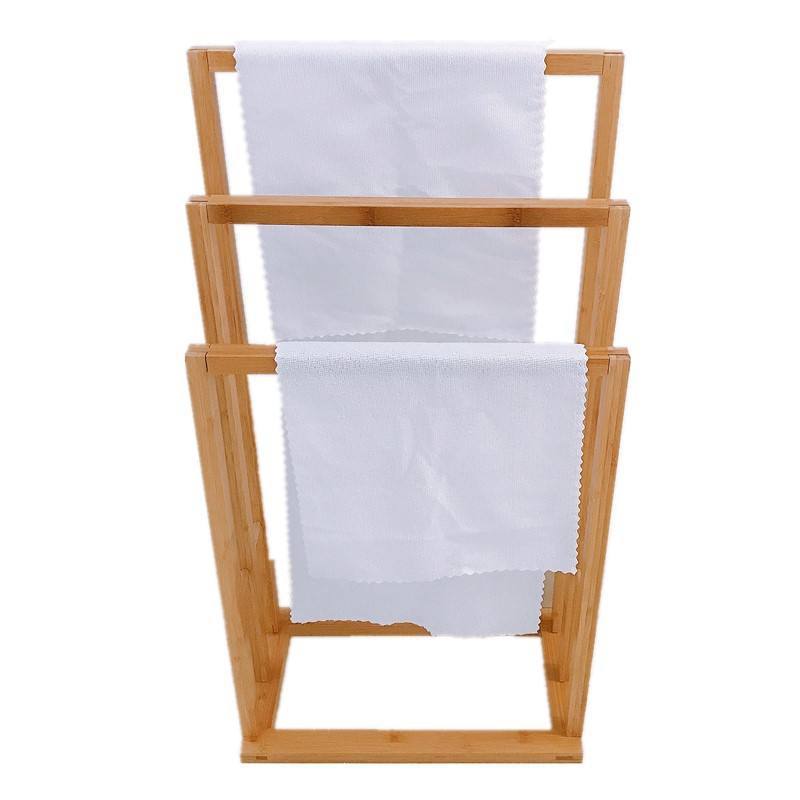 Bamboo Corner Towel Stand Bathroom Wooden Bamboo Ladder Free Standing Towel Rack