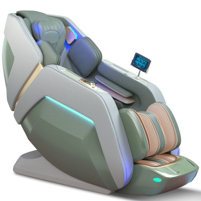 Luxury  Zero Gravity Luxury voice control grey 4D Massage Chair Electric vibration commercial use Calf rubbing, Health detect