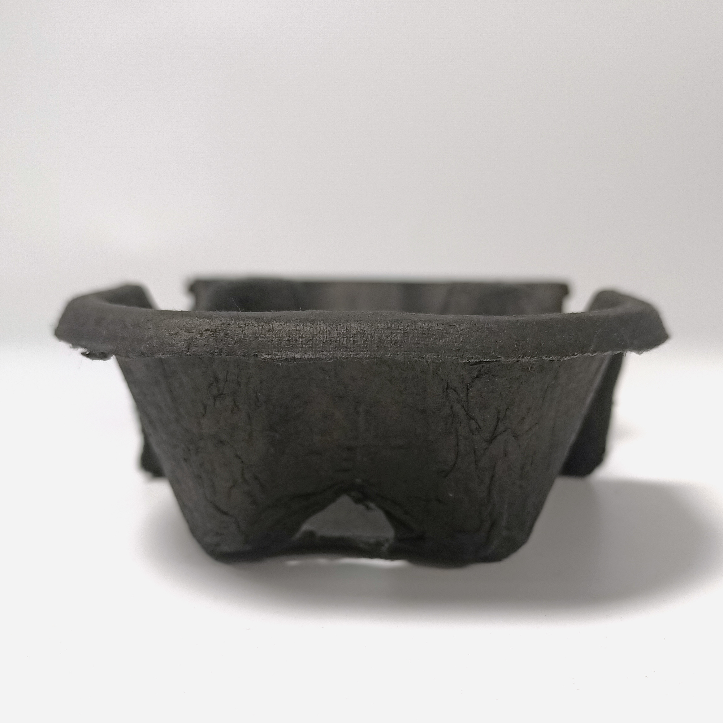 Black paper cup holder tray of sugarcane pulp coffee cup holder paper take away drink carrier paper cup holder