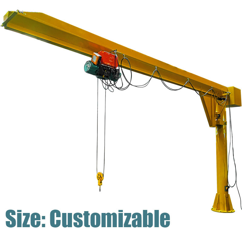 HUALONG machinery HSC-1000 1 Ton 2 ton freestanding rotating pillar column post mounted Swing Arm Jib Crane for sale