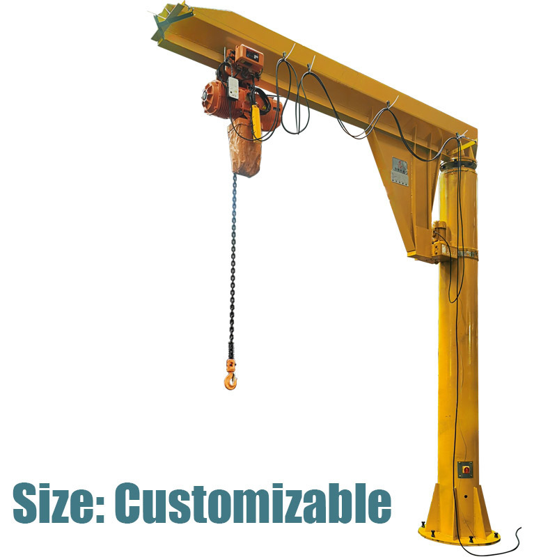 HUALONG machinery HSC-1000 1 Ton 2 ton freestanding rotating pillar column post mounted Swing Arm Jib Crane for sale