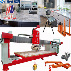 HUALONG machinery CE 3000*2000mm 5 axis marble granite bridge saw stone cutting machine for sale