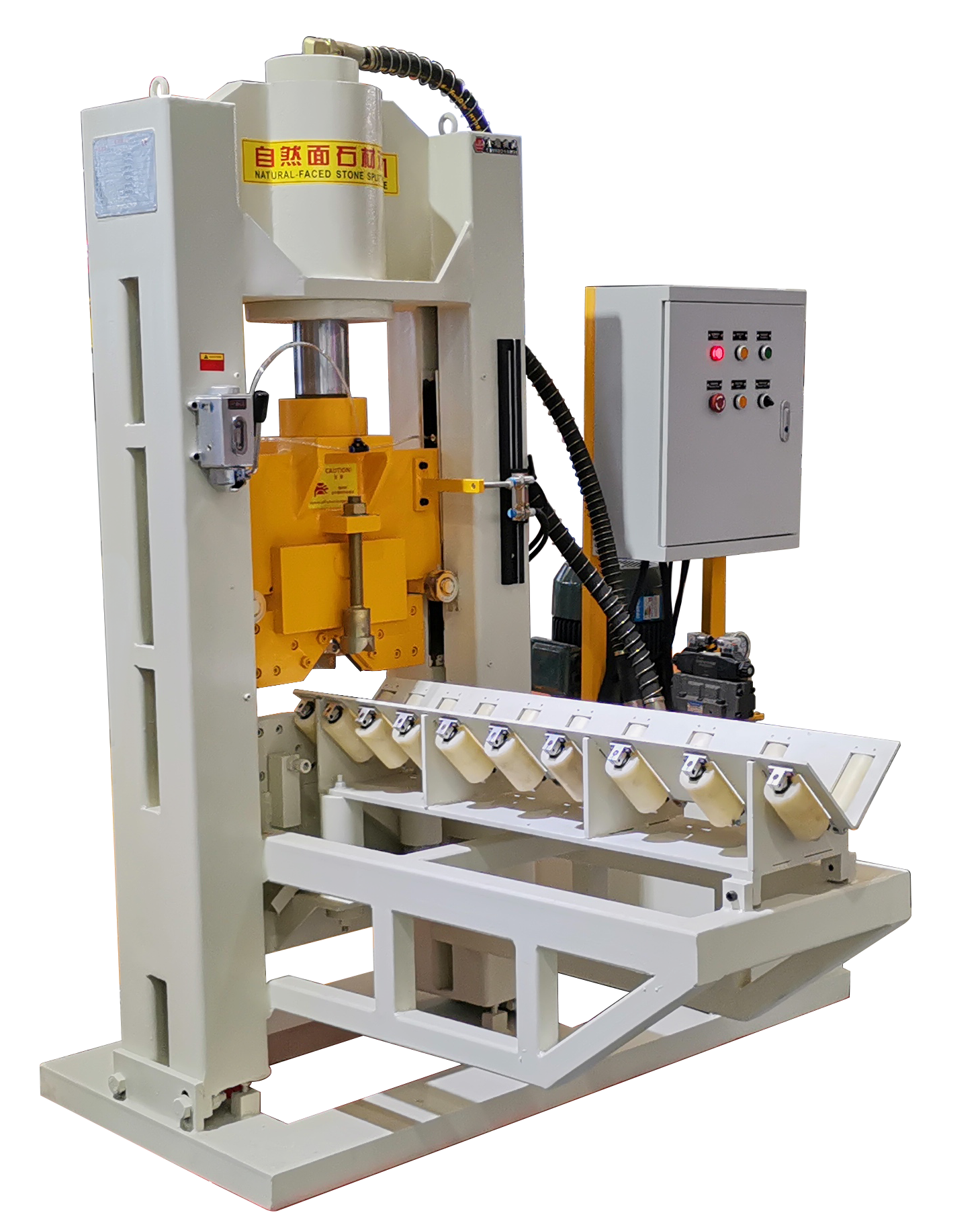 Hualong stone machinery Hydraulic stone guillotine press block splitting cutting machine Paving Cube Stone cutter for sale