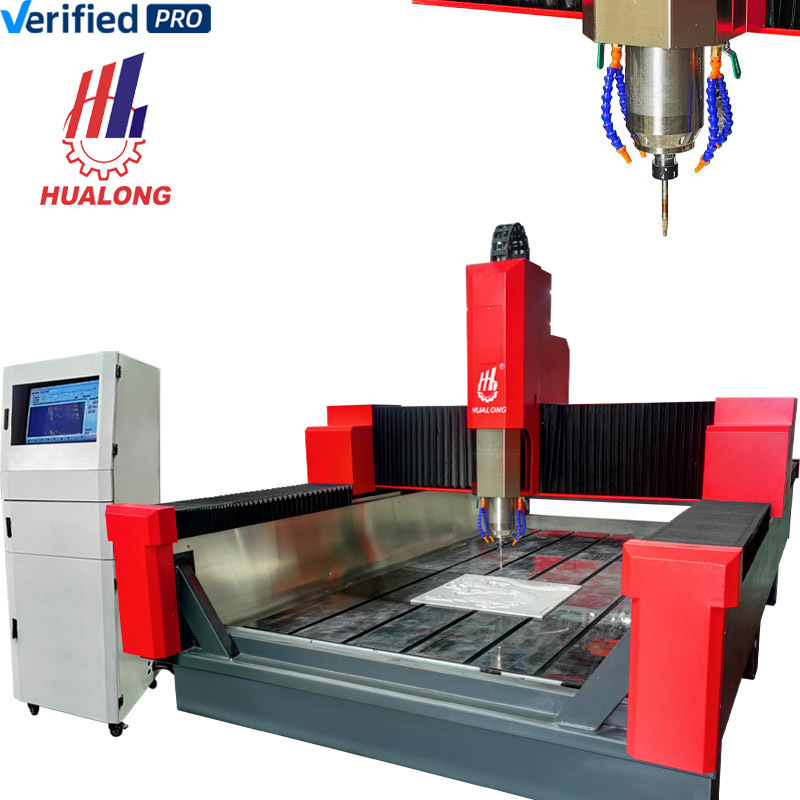 HUALONG machinery HLSD-1525-1 3 axis CNC router carving tombstone marble granite stone engraving machine for sale