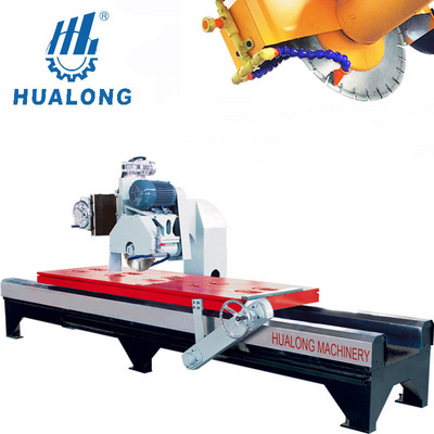 HUALONG machinery  45 Degree Chamfer Manual Stone Edge Cutting Granite Bridge Saw Machine For Cutting Slabs