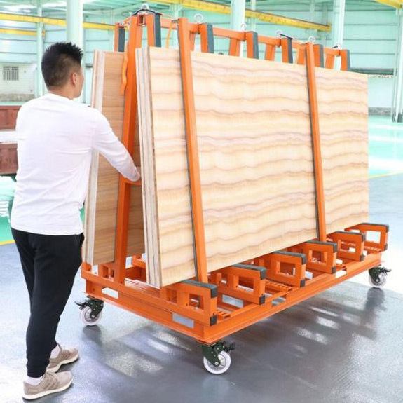 Hualong Machinery HSE-23A sturdy One Stop Transport A-frame cart stone tile rack granite slab racks for storage in warehouse