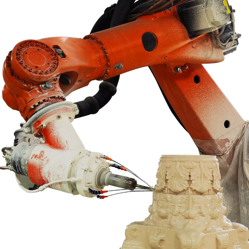 HUALONG machinery KUKA robotic arm granite engraving machine 3d Stone Carving engraver Robot CNC Router for marble sculpture