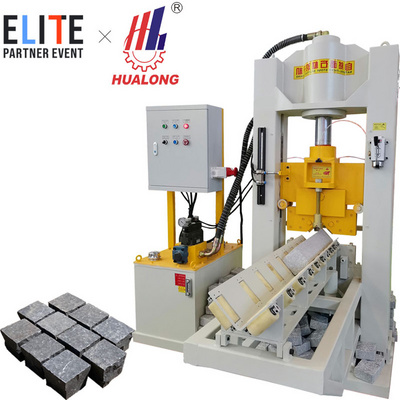 Hualong stone machinery Hydraulic stone guillotine press block splitting cutting machine Paving Cube Stone cutter for sale