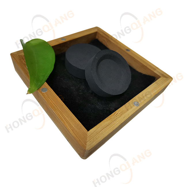 HongQiang Factory Price 40mm OEM Quick-long burning Coal  Smokeless No Spark Round shisha Charcoal Tablets