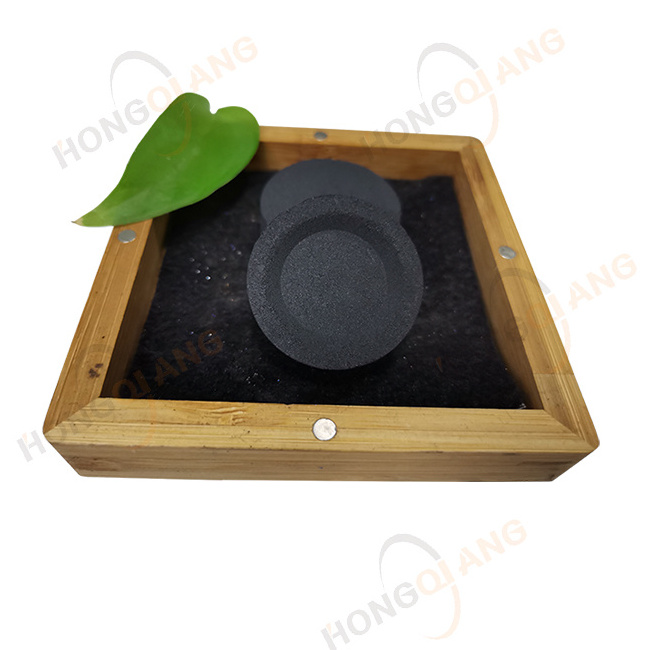 HongQiang Factory Price 40mm OEM Quick-long burning Coal  Smokeless No Spark Round shisha Charcoal Tablets