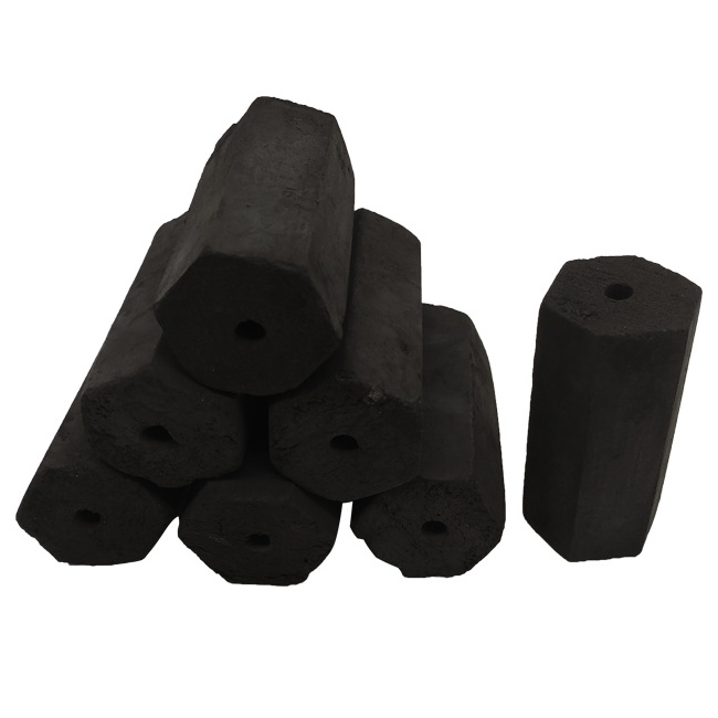 HongQiang Hard Wood  bamboo powder Cooking heating smokeless Briquette BBQ Charcoal Bbq hardwood Hexagon Coal