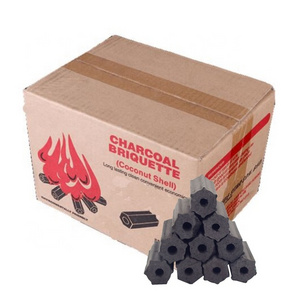 HongQiang Hard Wood  bamboo powder Cooking heating smokeless Briquette BBQ Charcoal Bbq hardwood Hexagon Coal