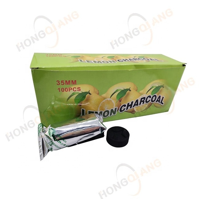 HQRM35120 HongQiang factory price pure pure wood star shape high quality smokeless shisha hookah charcoal