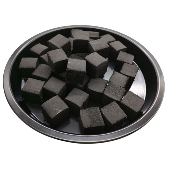 Hongqiang good quality pure coconut shell shisha smokeless wholesale briquette charcoal Powder Cube Coal For hookah BBQ