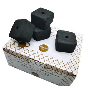 HongQiang Hookah Nature Best Black Bamboo Price Cutting Briquettes Sawdust Charcoal Shisha Cooking coconut Coal Cube Square