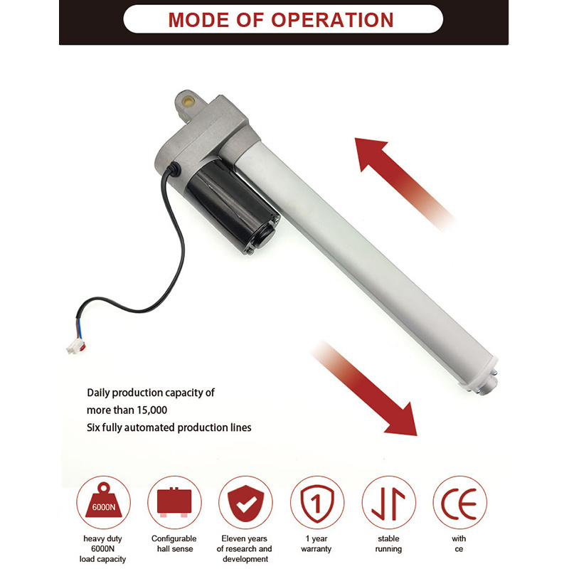 ip66 reciprocating  3000N 3500n 4000n 4500n 5000n heavy load24V DC electric linear actuator 220v