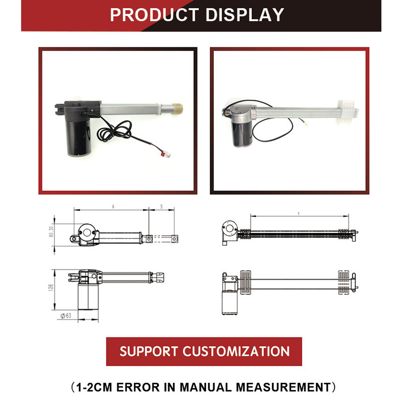 4000n reciprocating electric actuator linear ip66 waterproof 12v 24v electric linear actuator 220v for car seat aluminum