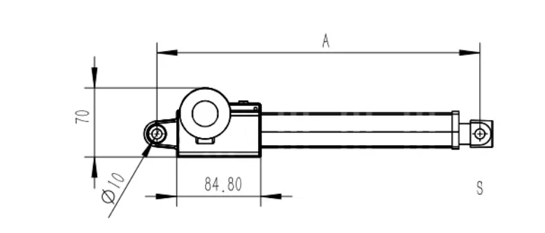 1.5t Waterproof Electric Cylinder 12v Telescopic Electric Hydraulic Actuator