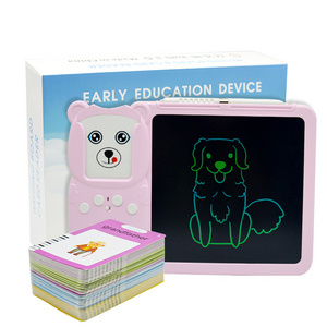 Early Educational English Arabic Bilingual Language Talking Flash Cards Writing Toys Writing Board Lcd Writing Function Tablet