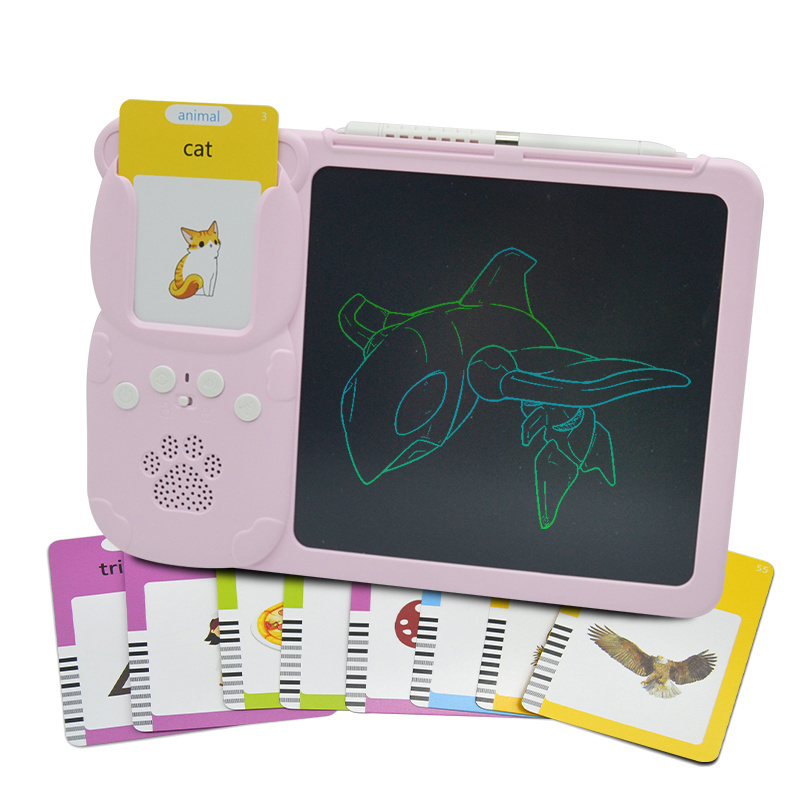 Early Educational English Arabic Bilingual Language Talking Flash Cards Writing Toys Writing Board Lcd Writing Function Tablet