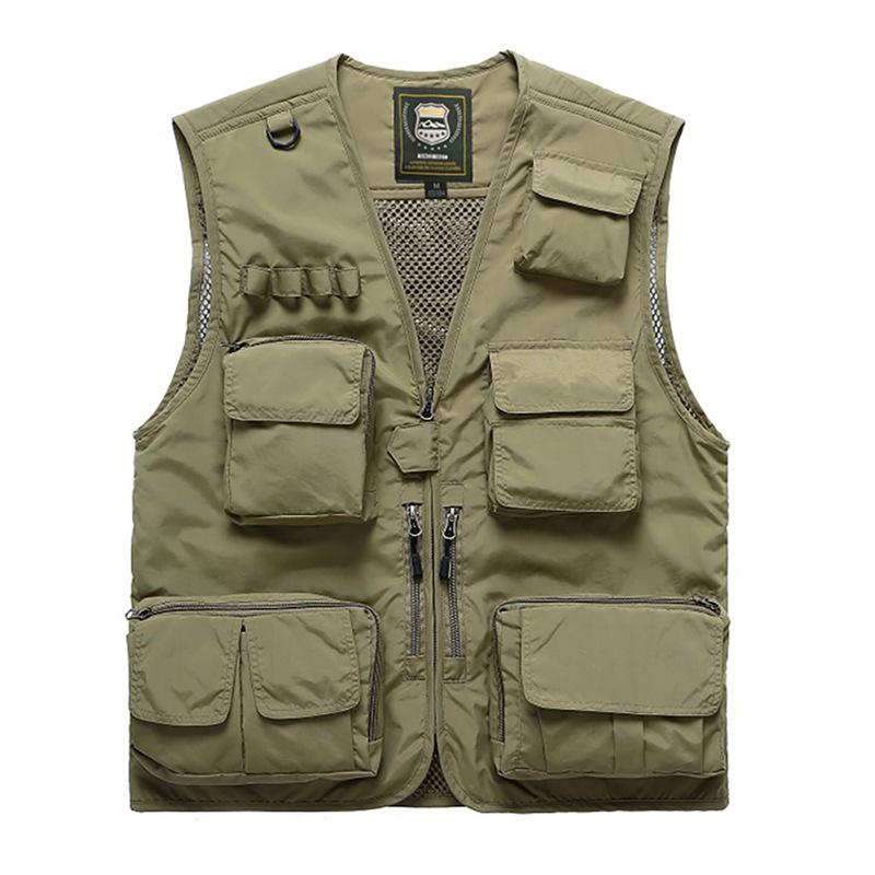 Wholesale Chaleco De Pesca Gilets De Travail Men's Casual Outdoor Utility Work Safari Photographer Cargo Fishing Utility Vest