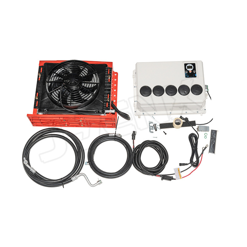 12v 24v car ac split air condition split parking cooler with electric compressor  for truck