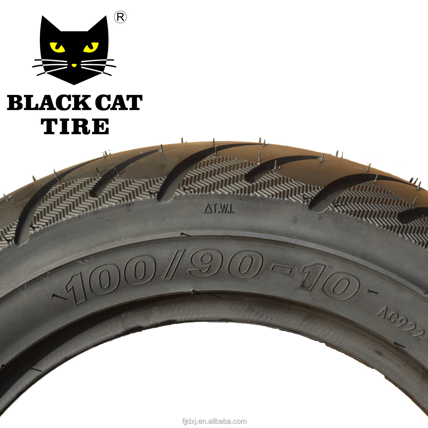 Black Cat tire 100/90-10  6PR Tubeless motorcycle tire