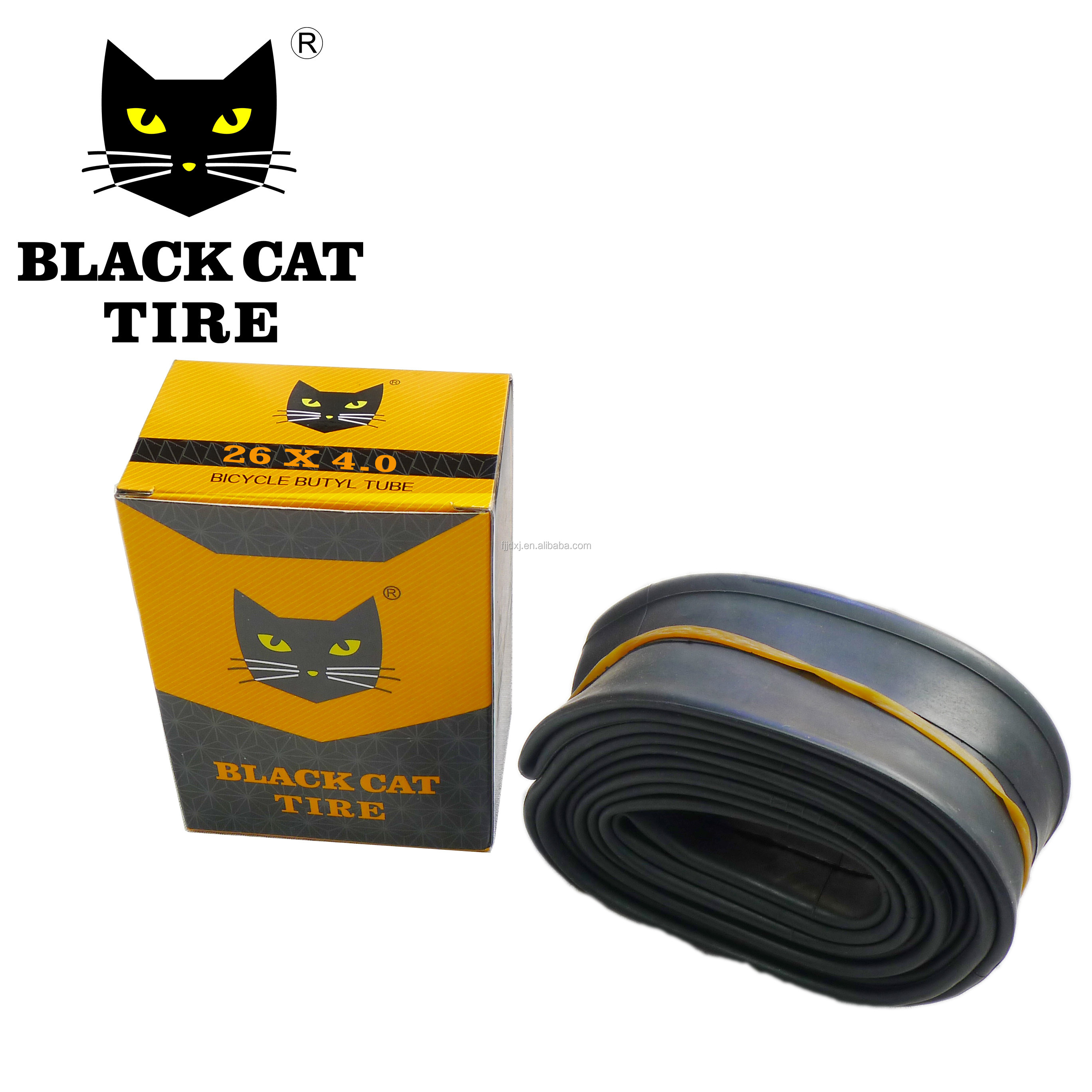 Wholesale Black cat tire city bicycle 20x4.0 24x4.0 26x4.0 fat bike butyl inner tube