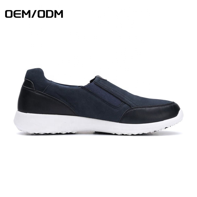 JIANER China Fashion Style Retro Leather Zapatos Flat Slip On Casual Walking Shoes Men