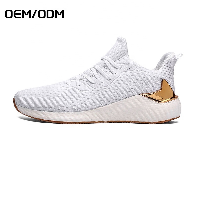 Custom Logo Designer OEM Rubber Outsole Mesh Upper Cheap Wholesale Casual Running Shoes White