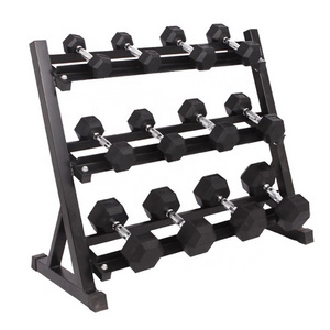 Wholesale High Quality Fitness Equipment Gym 3-tier Dumbbell Set Rack