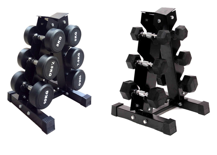 2023 Hot Sale Gym Fitness Dumbbell Stand Rack Sets Free Weight Hex Dumbbell Set with Rack for Strength Training Fitness Storage